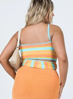 Princess Polly Off Beat Top  Multi New