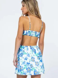 Princess Polly Offshore Mini Dressfloral   Blue Online