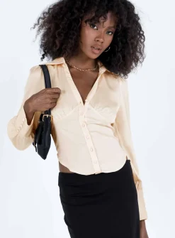 Princess Polly Ogrady Shirt Champagne   Chapagne Best