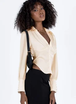 Princess Polly Ogrady Shirt Champagne   Chapagne Best