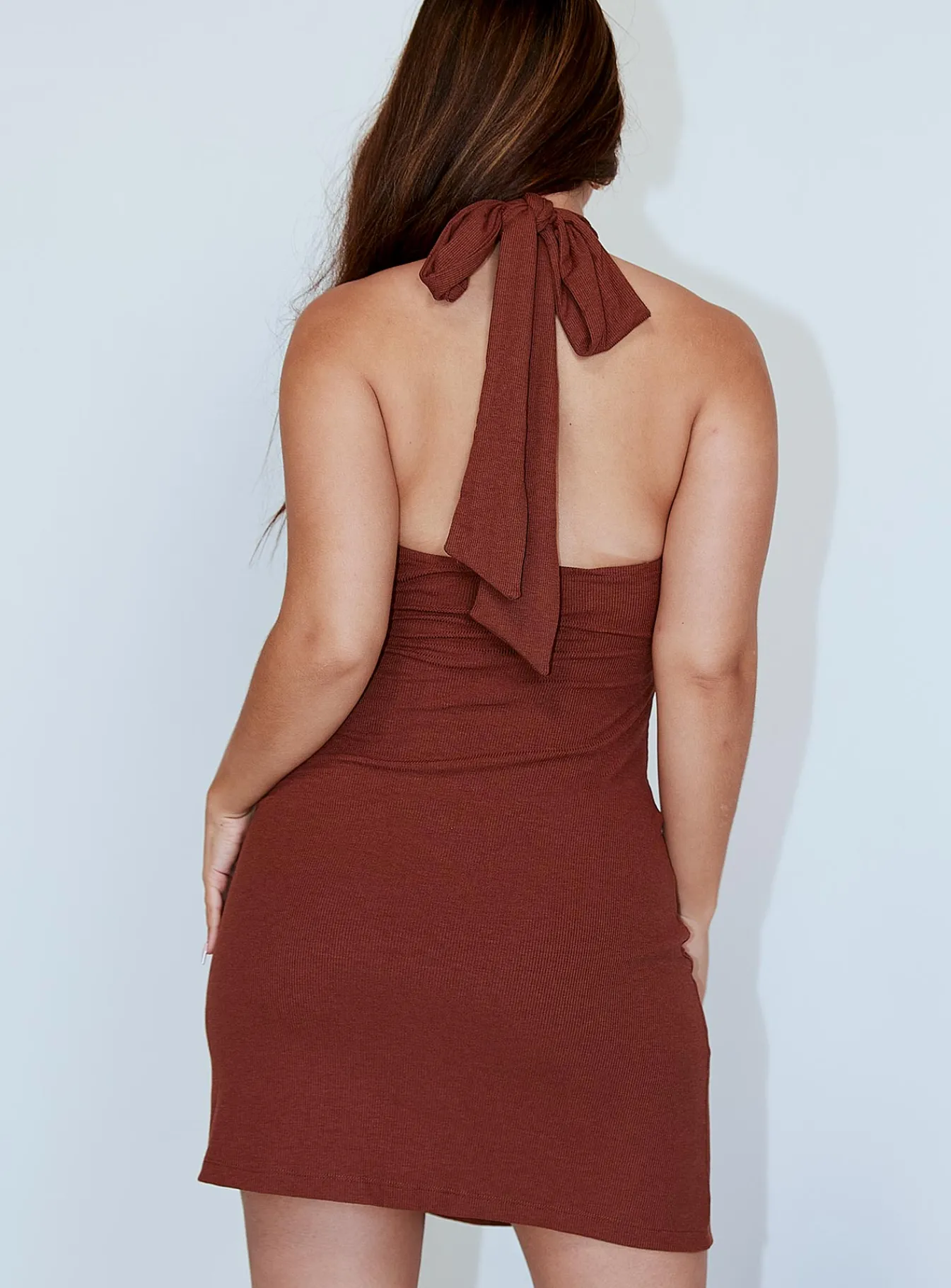 Princess Polly Ohana Mini Dress Brown New