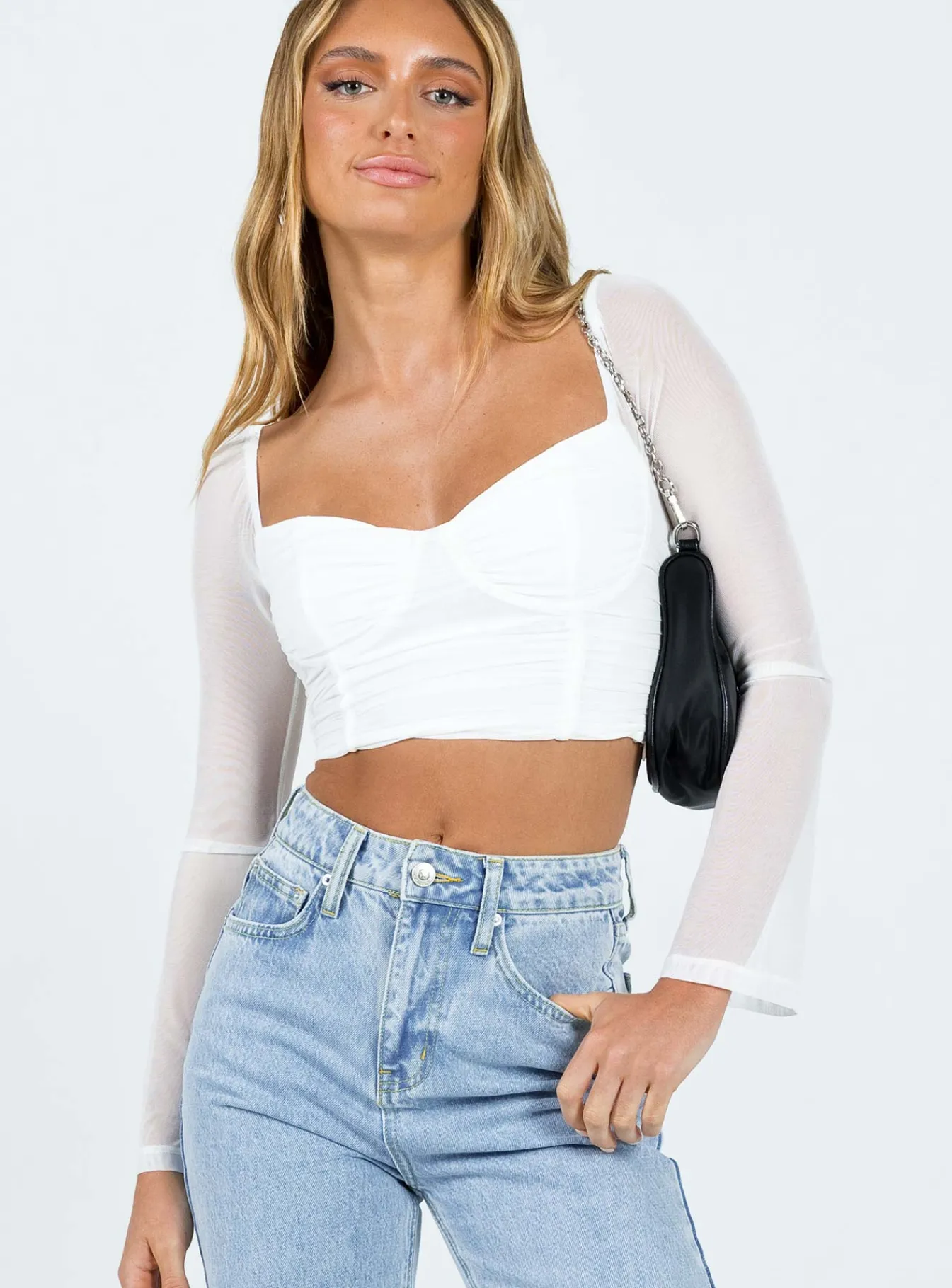 Princess Polly Olivian Long Sleeve Top White Best