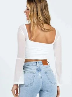 Princess Polly Olivian Long Sleeve Top White Best