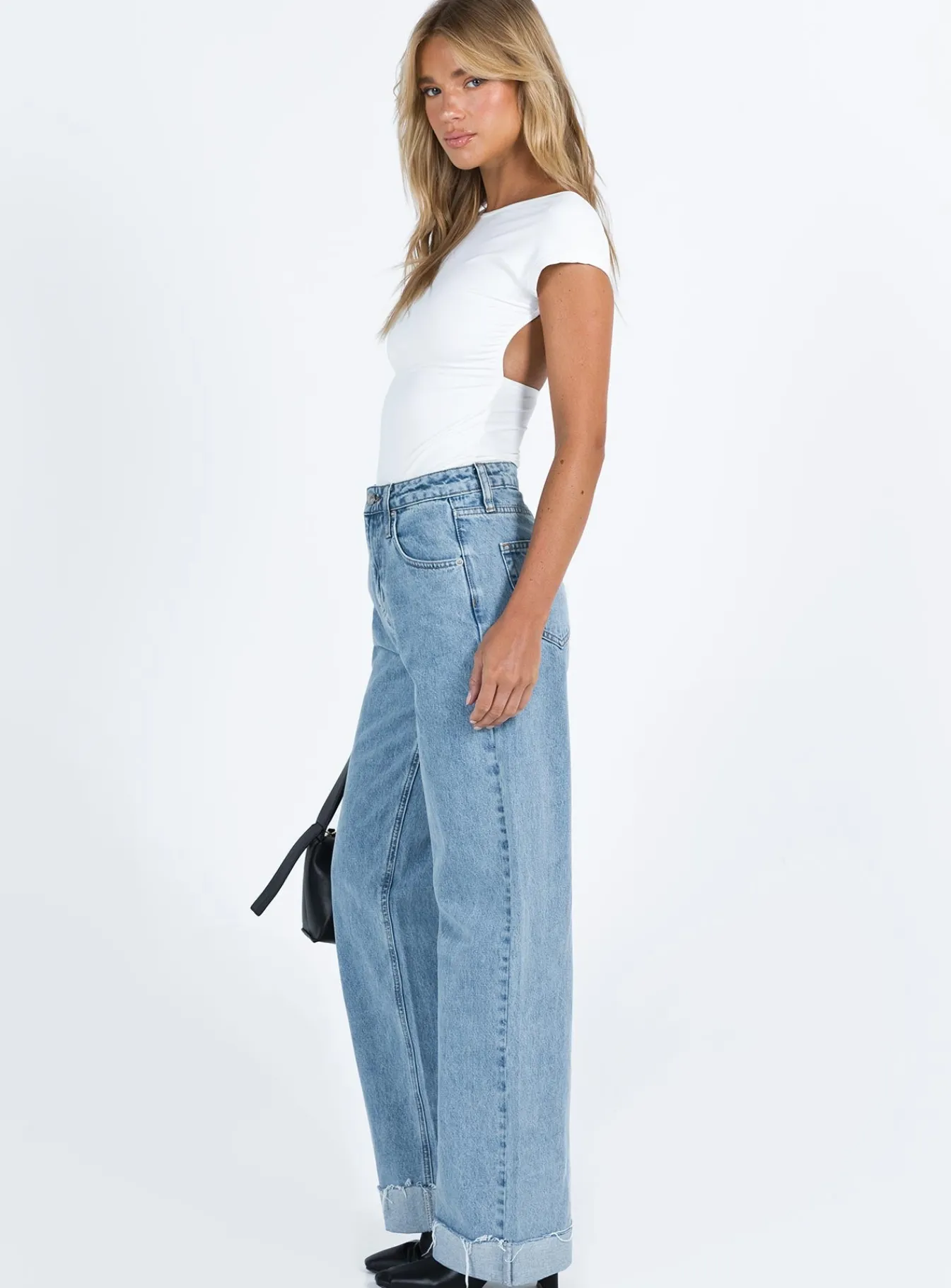 Princess Polly Ollie Straight Leg Jean Mid Wash Denim Fashion