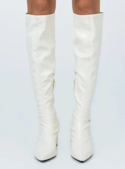 Princess Polly Olsen Boots  White Shop