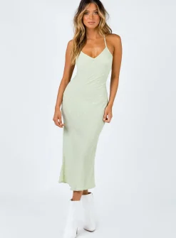 Princess Polly On Cloud Nine Midi Dress Green Outlet