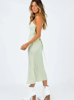 Princess Polly On Cloud Nine Midi Dress Green Outlet