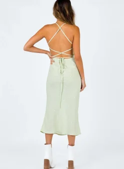 Princess Polly On Cloud Nine Midi Dress Green Outlet