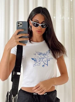 Princess Polly Organic Angels 222 Tee  Ivory Best Sale