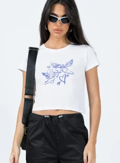 Princess Polly Organic Angels 222 Tee Ivory Best Sale