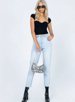 Princess Polly Organic Cotton Blend Colmar Skinny Legjeans   Denim Hot