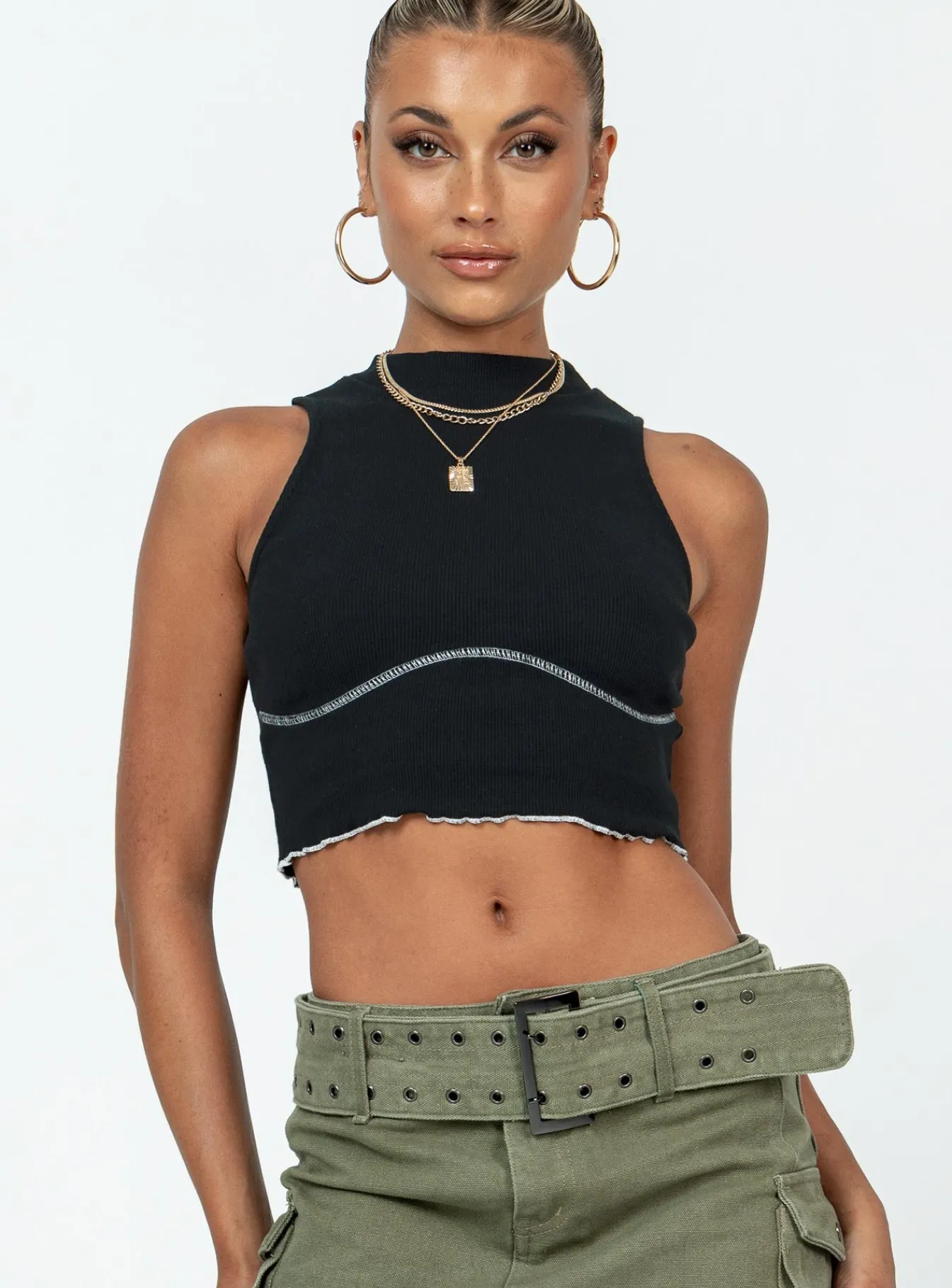 Princess Polly Organic Nalah Top Black Outlet