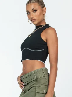 Princess Polly Organic Nalah Top Black Outlet