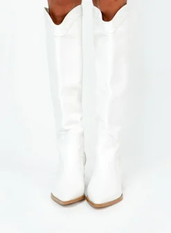 Princess Polly Orleans Western Boot  White Best Sale