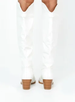 Princess Polly Orleans Western Boot White Best Sale