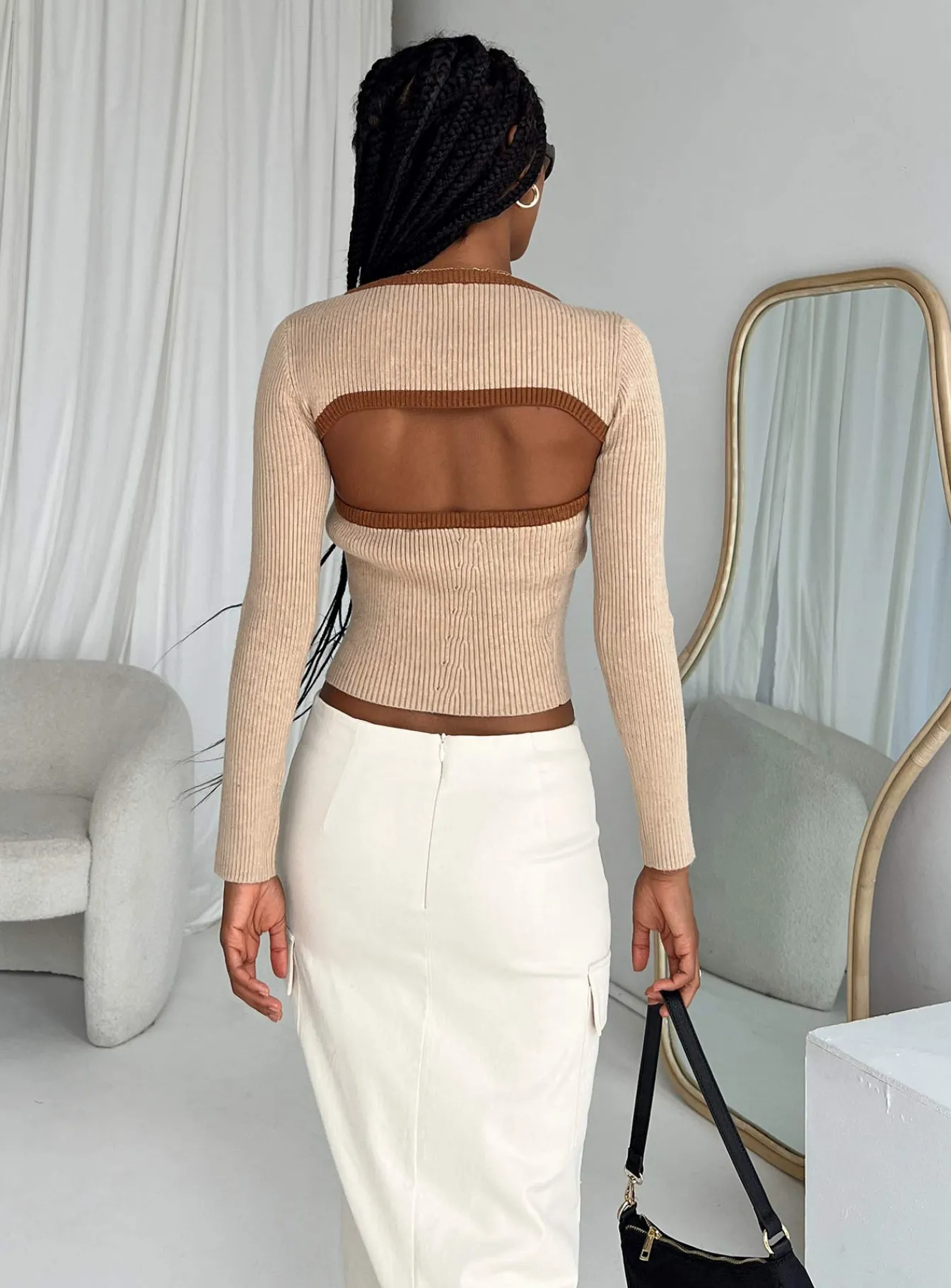 Princess Polly Orsette Two Piece Knit Top Beige Online