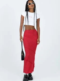 Princess Polly Oscar Maxi Skirt Red Sale