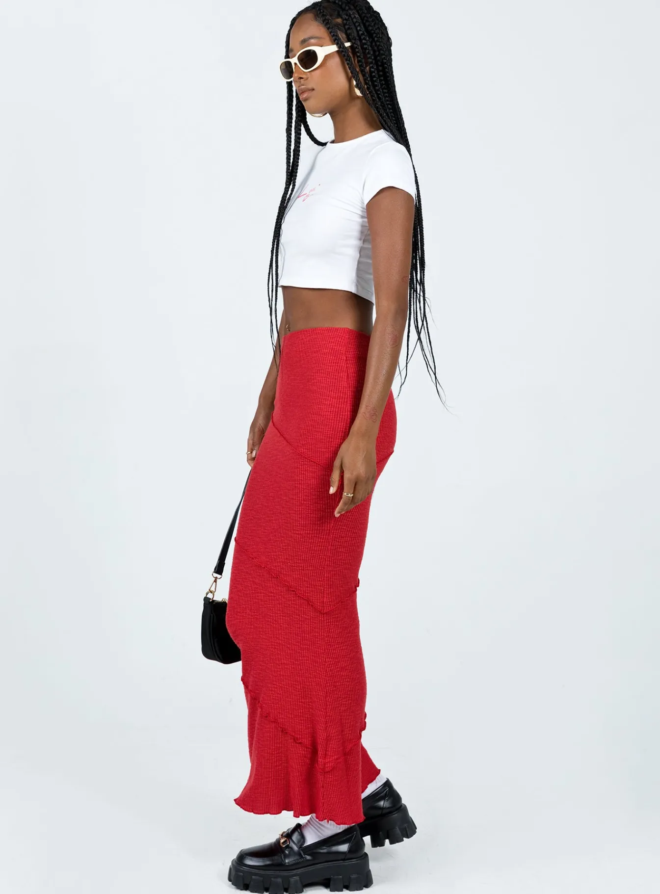 Princess Polly Oscar Maxi Skirt Red Sale