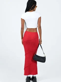 Princess Polly Oscar Maxi Skirt Red Sale