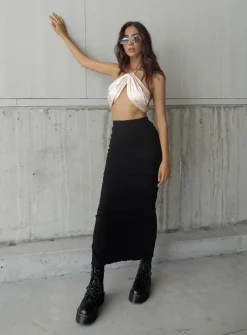 Princess Polly Oscar Maxi Skirt Black Best Sale