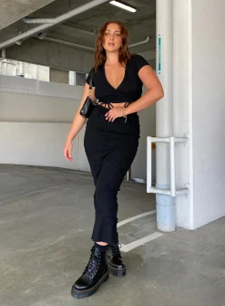Princess Polly Oscar Maxi Skirt Black Best Sale