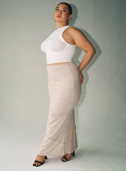 Princess Polly Oscar Maxi Skirtcurve Beige Best