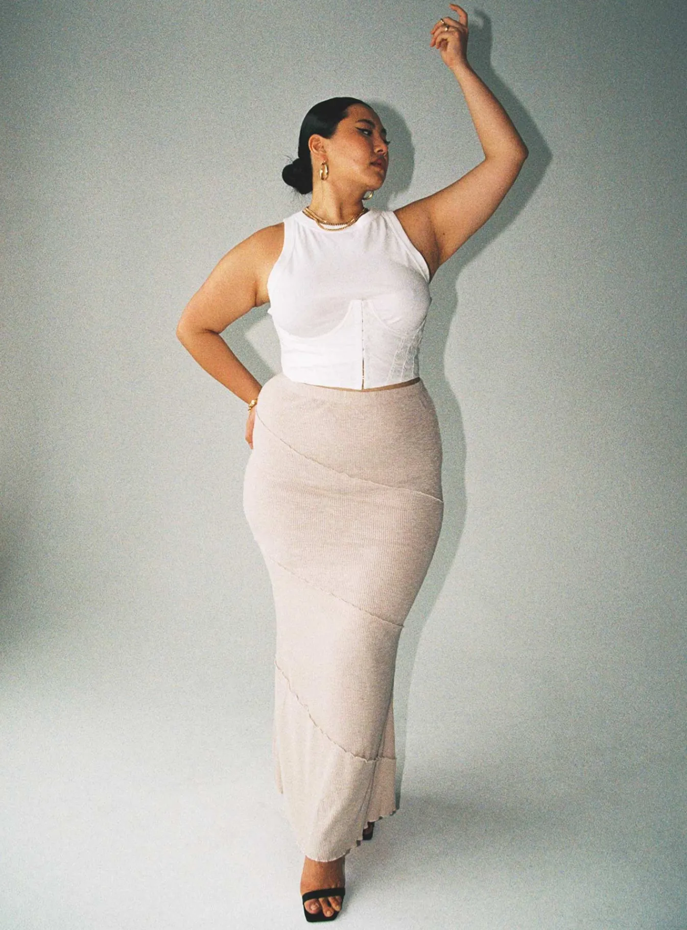 Princess Polly Oscar Maxi Skirtcurve Beige Best