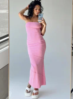 Princess Polly Oscar Midi Dress  Pink Clearance