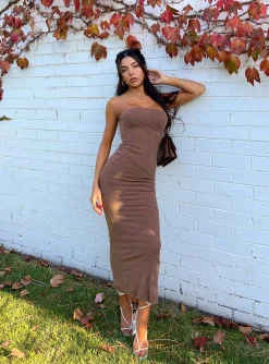 Princess Polly Oscar Midi Dress Brown Store