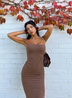 Princess Polly Oscar Midi Dress Brown Store