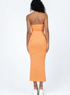 Princess Polly Oscar Midi Dress  Orange Flash Sale