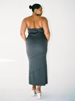 Princess Polly Oscar Midi Dresscurve   Grey Clearance