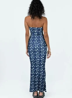 Princess Polly Oscar Midi Dressfloral Navy Cheap