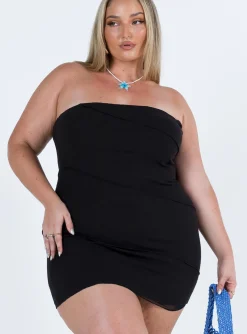 Princess Polly Oscar Mini Dresscurve   Black Best Sale