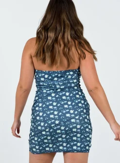 Princess Polly Oscar Mini Dressfloral   Navy Outlet