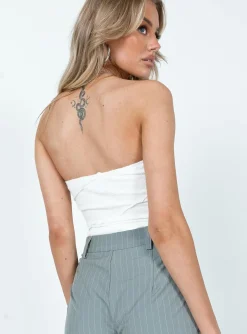Princess Polly Oscar Strapless Bodysuit  White Cheap