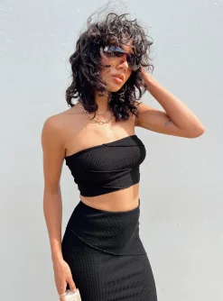 Princess Polly Oscar Strapless Top  Black Shop