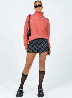Princess Polly Oswin Turtleneck Sweater  Orange Clearance