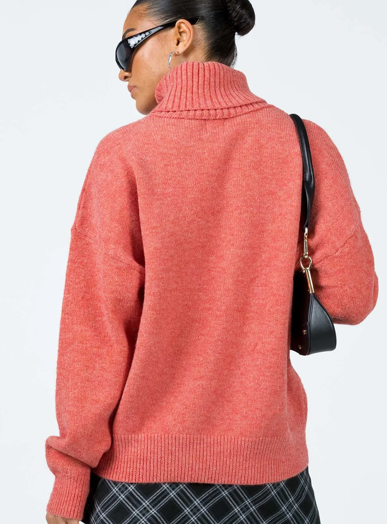 Princess Polly Oswin Turtleneck Sweater Orange Clearance