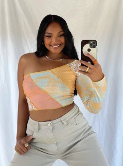 Princess Polly Otis Top  Orange Clearance