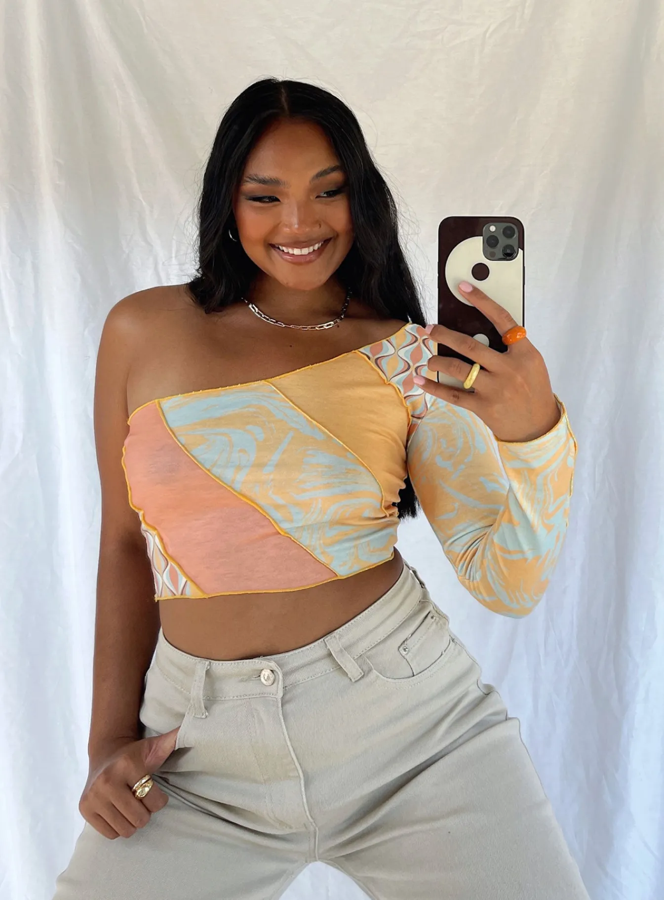 Princess Polly Otis Top Orange Clearance