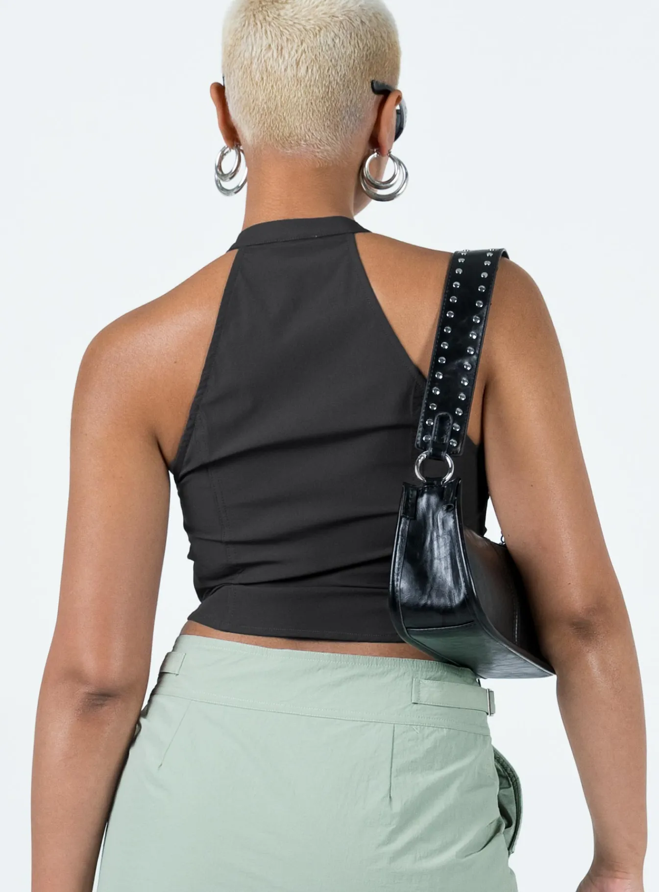 Princess Polly Outrigger Parachute Top Slate Best