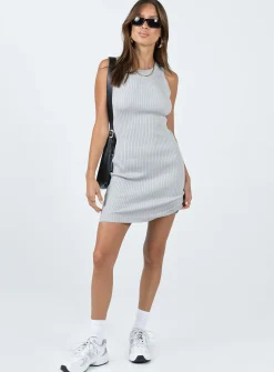 Princess Polly Oxbridge Mini Dress  Grey Hot