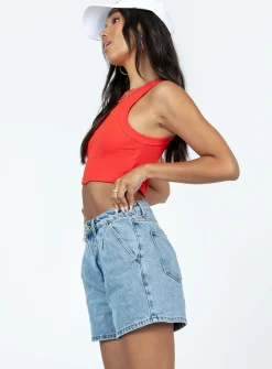 Princess Polly Oxford Tailoredshorts   Denim Best Sale