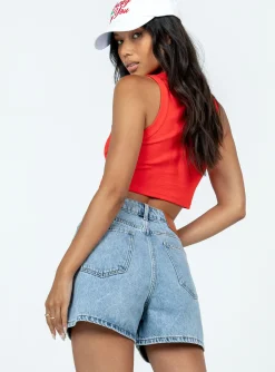 Princess Polly Oxford Tailoredshorts   Denim Best Sale