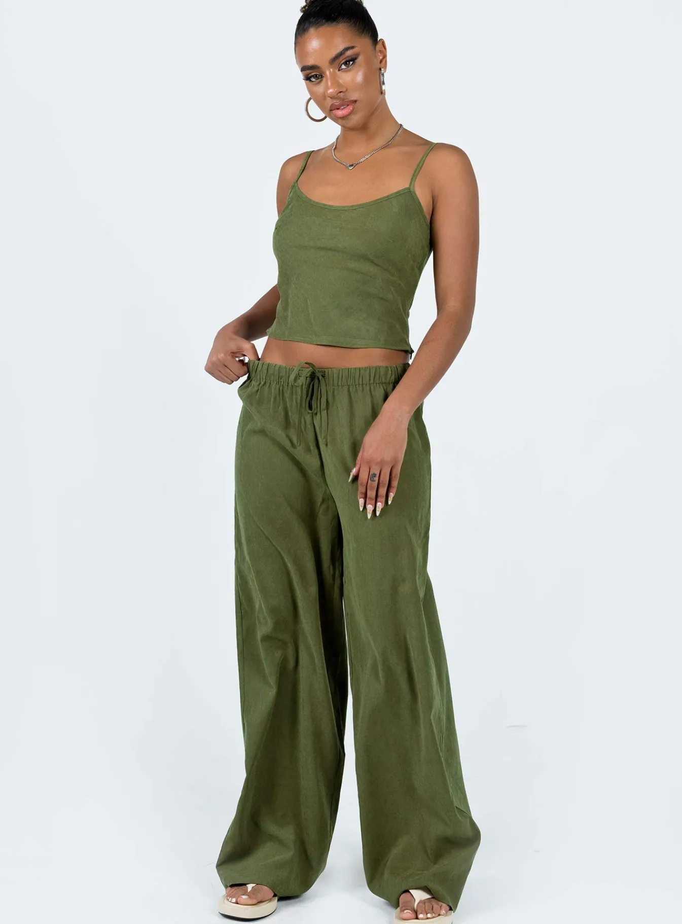 Princess Polly Paigey Set Khaki Flash Sale