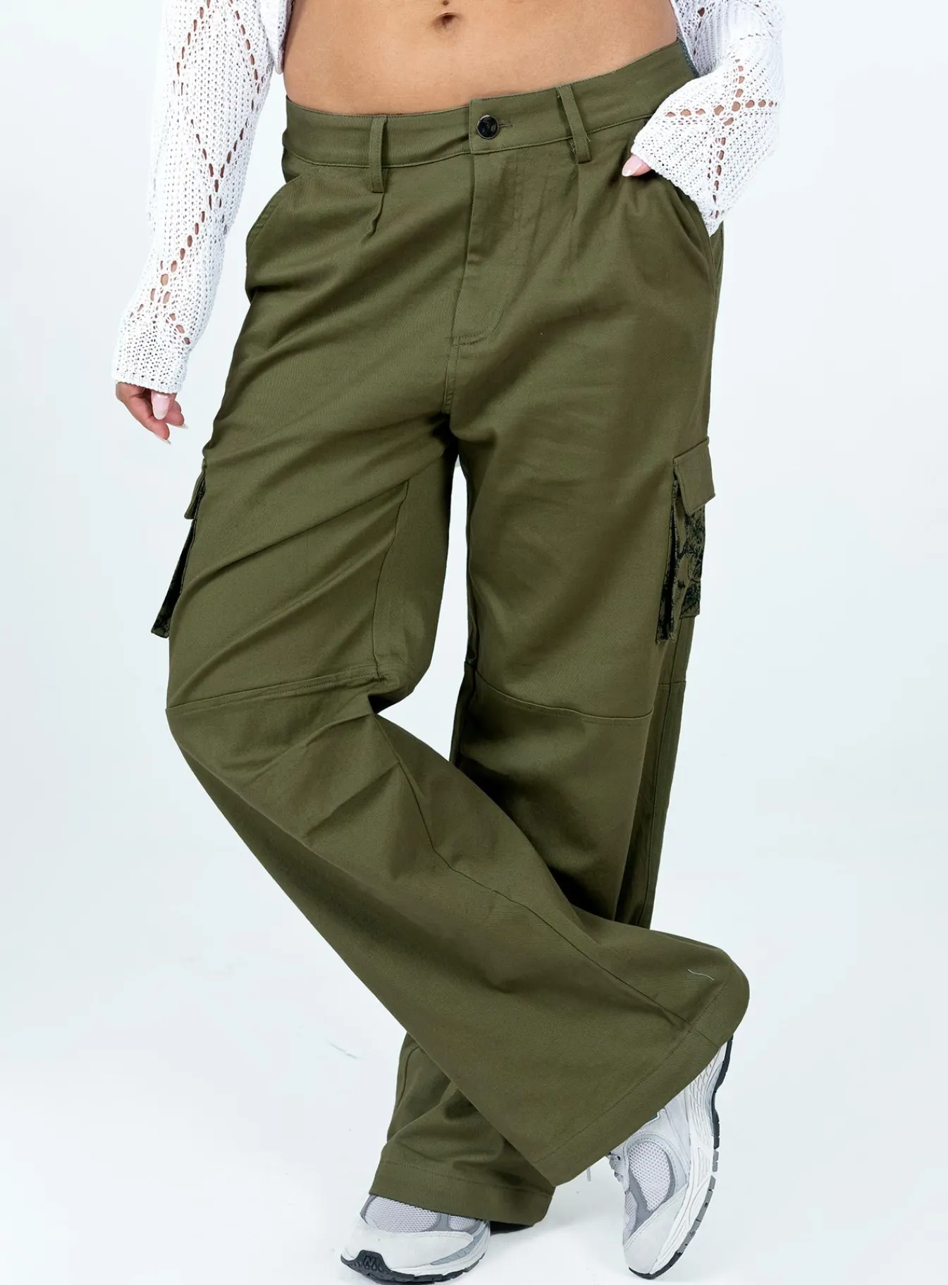 Princess Polly Paisley Tattoo Cargo Pants Khaki Hot