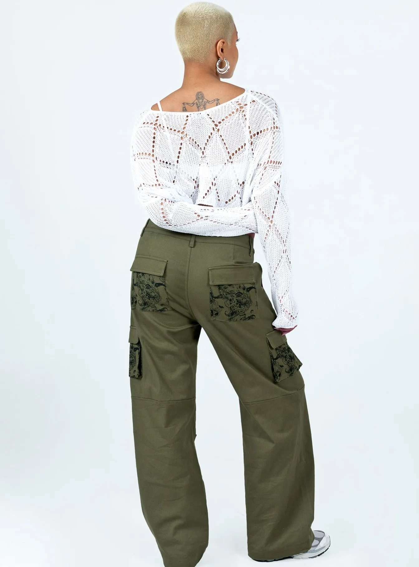 Princess Polly Paisley Tattoo Cargo Pants Khaki Hot