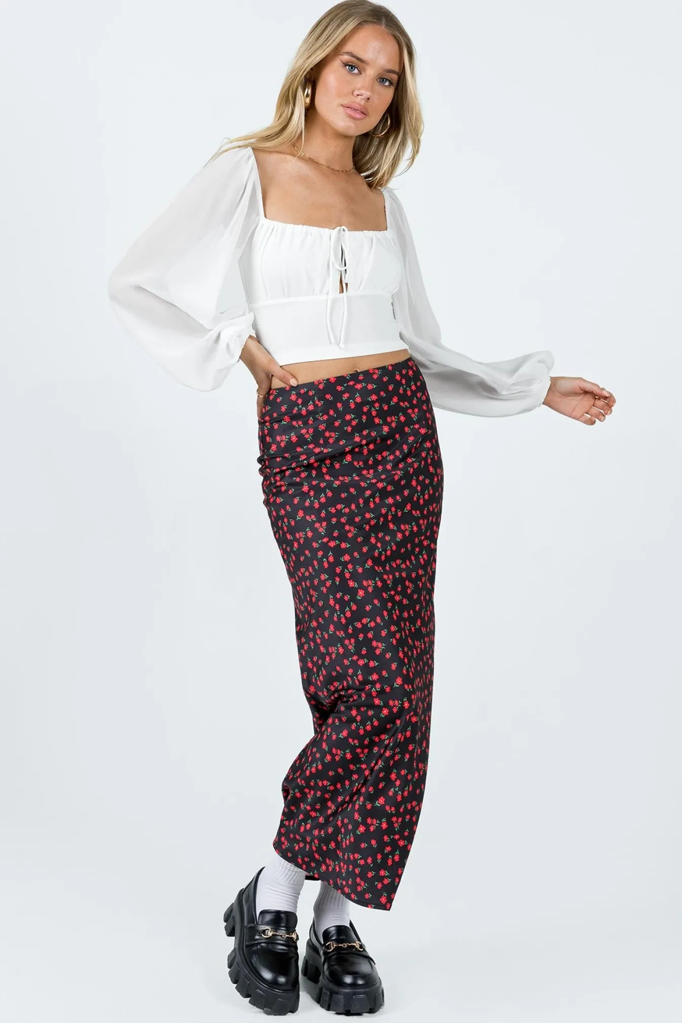 Princess Polly Paley Long Sleeve Top White Sale