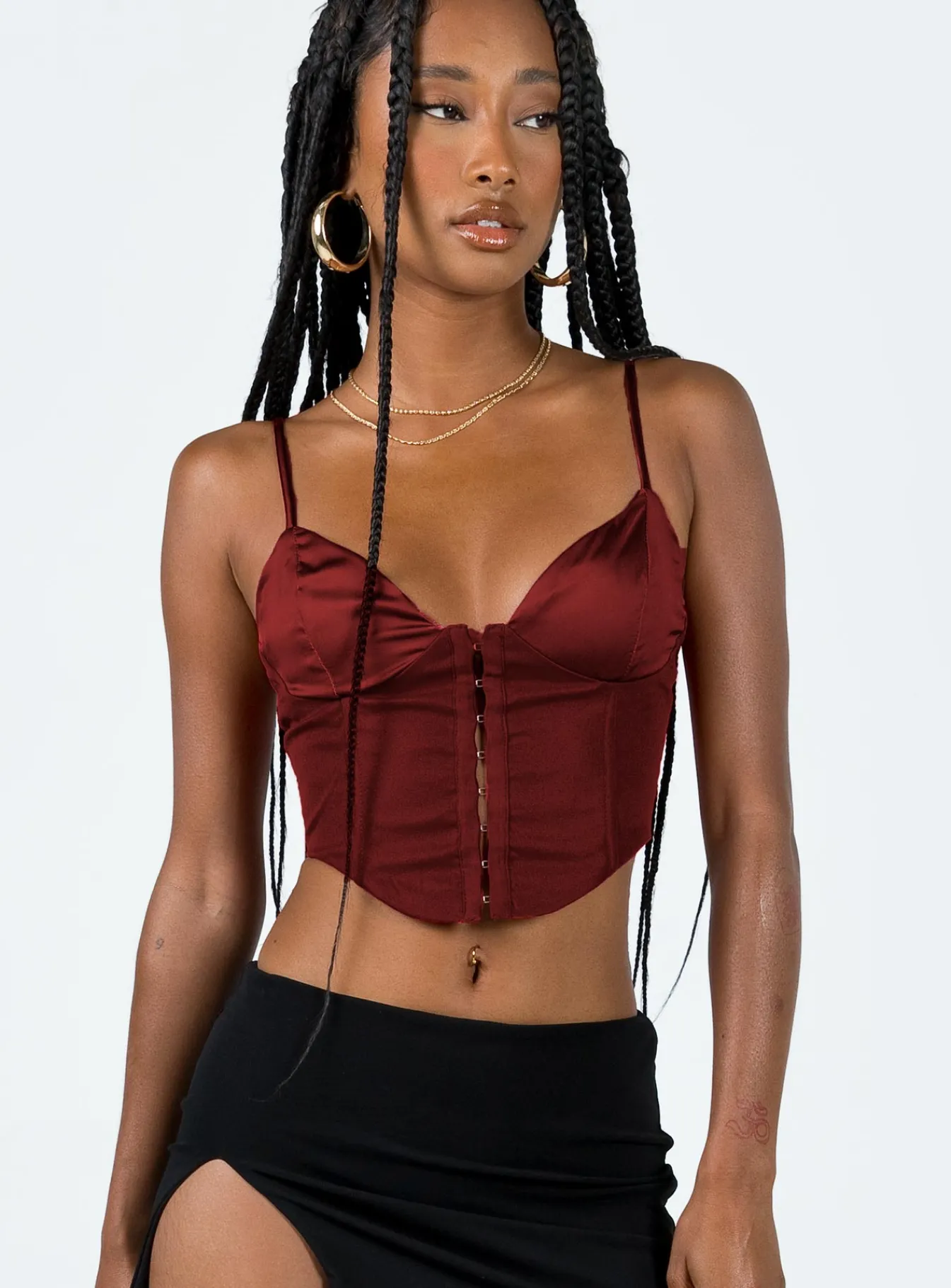 Princess Polly Palisade Corset Top Red Discount